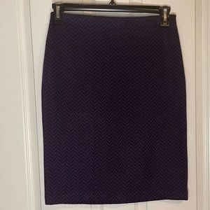 GRACE: Black & Purple Pencil Skirt